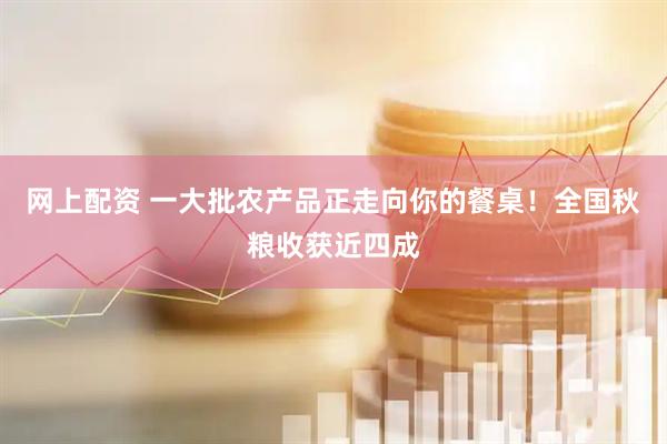 网上配资 一大批农产品正走向你的餐桌！全国秋粮收获近四成